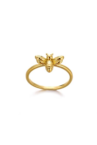 Choice resizable JZ6643G Fashion Bee Rings For Women Design Gold Color Stainl...