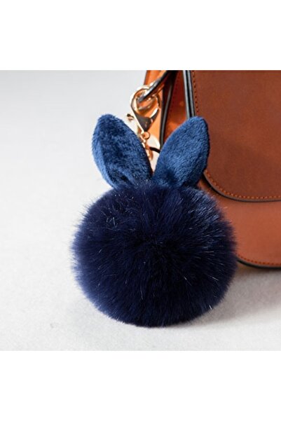 Choice سلسلة مفاتيح على شكل أذن أرنب من الفرو للنساء، سلسلة مفاتيح على شكل أر...