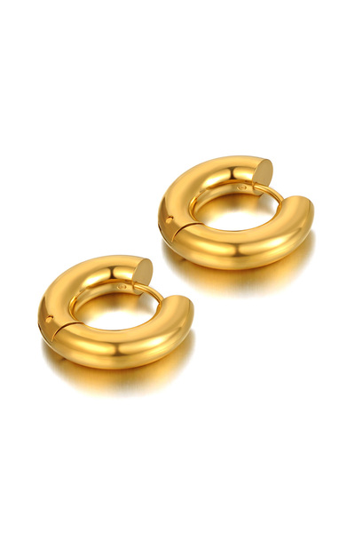 Choice أقراط Lokaer E22026G Huggie من الفولاذ المقاوم للصدأ مطلية بالذهب عيار...