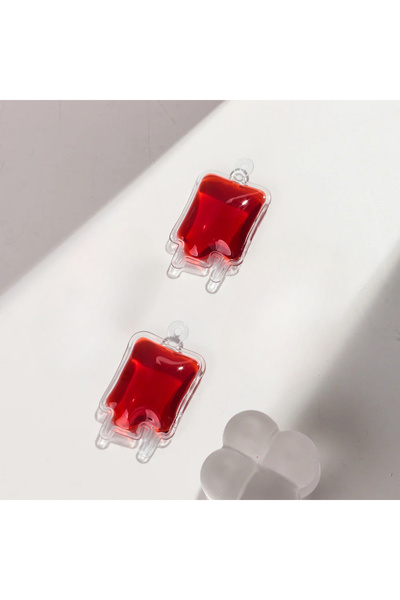 Choice Blood Bag 2pcs Halloween Gothic 3D Blood Bag Acrylic Charms Pendant fo...