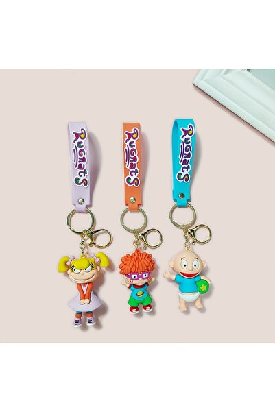 Choice 6 cm 3pcs Cartoon Naughty Boy Keychain New Cute Silicone Doll Bag Hang...