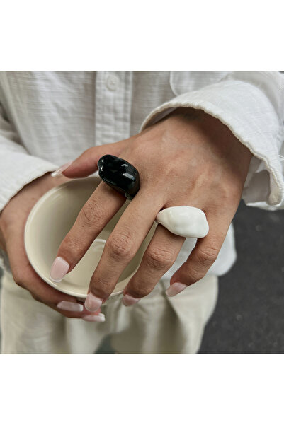 Choice مجموعة خواتم أصابع غير منتظمة من إنجيمارك جوث فينتيج راتينج أكريليك لل...