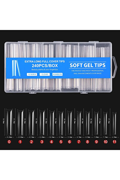 Choice 2 240 قطعة أظافر صناعية طويلة جدًا مقاس XXL أظافر راقصة الباليه اضغط ع...