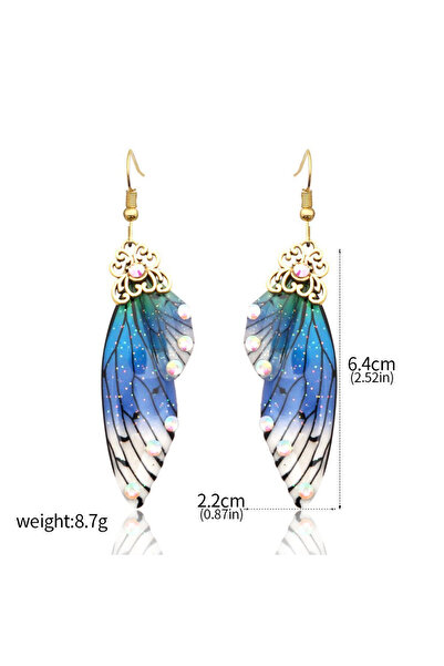 Miniso WG00125-03 New Demon Slayer Butterfly Wing Earrings Kimetsu no Yaiba Kochou Shinobu Earring Ear Clip