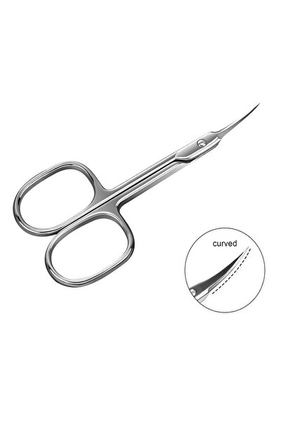 Choice Silver Ergonomic Cuticle Scissors - Professional Stainless Steel, Hypo...