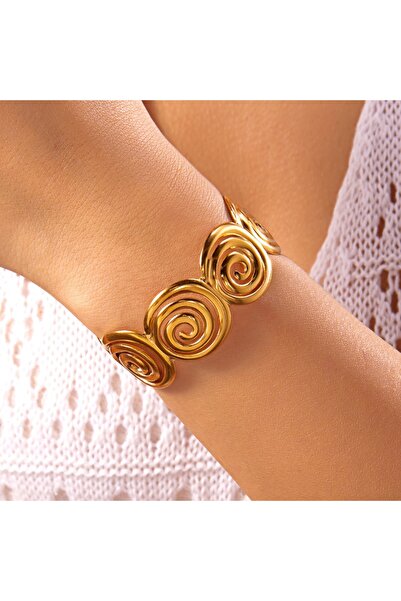 Choice BR25Y0255 Stainless Steel Metal Conch Bangle Bracelet For Women Men Te...