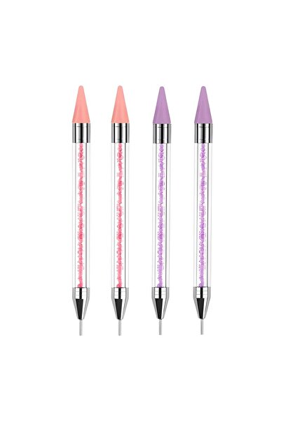 Choice وردي بنفسجي 4 قطع 4 قطع أداة نقطية لحجر الراين أداة وضع حجر الراين ذات...