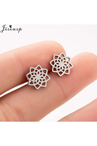 Choice أقراط متدلية فضية اللون 178 على شكل ندفة ثلج لطيفة للنساء بتصميم كوري ...