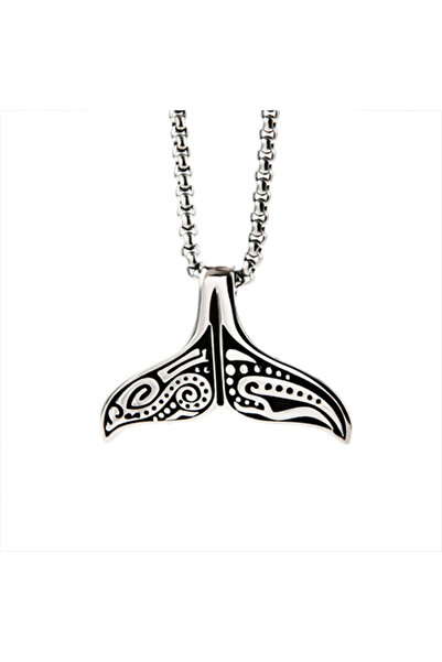 Choice قلادة ذيل الحوت من الفولاذ المقاوم للصدأ بتصميم إبداعي على شكل سلسلة ب...