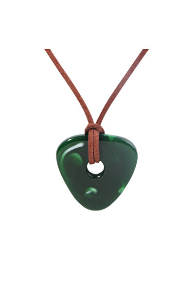 Miniso قلادة فيلم كورالاين رقم 1088، قلادة حجر الرؤية الأخضر، سلسلة حبل، مفتا...