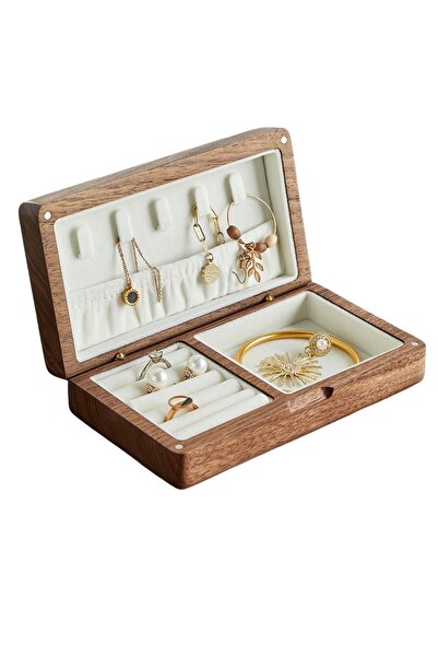 Choice صندوق منظم للمجوهرات من الفلانيل، صندوق تخزين محمول، قلادة فاخرة من خش...
