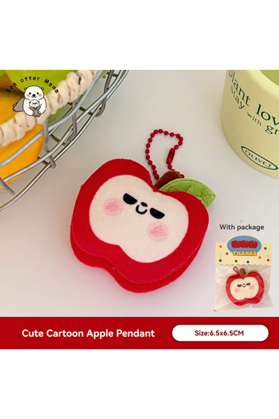 Choice دمية طعام إبداعية من القطيفة F 1/6 قطعة، سلسلة مفاتيح فاكهة متعددة الا...