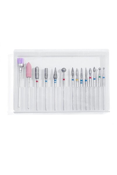 Choice 14PCs 14pcs Nail Drill Bit Set Diamond Manicure Cutter Grinding Bits A...