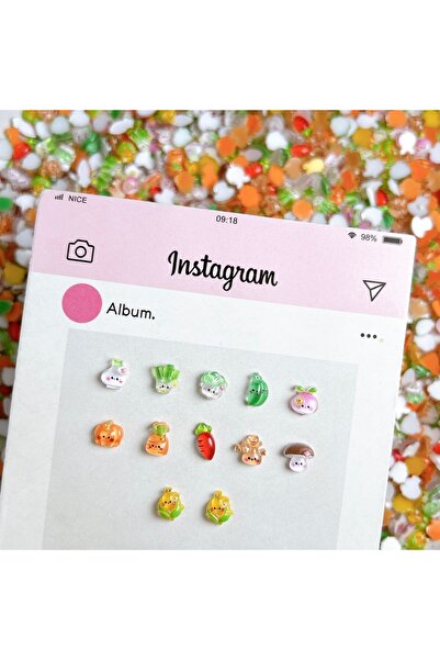 Choice Mixed 30PCS 30PCS Adorable Cartoon Ginger Scallion Carrot Nail Charms ...