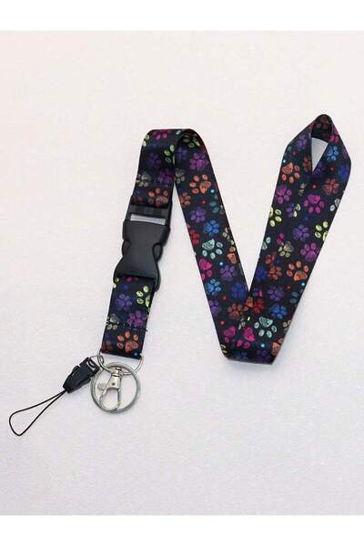 Choice MULTI Mobile Phone Lanyard Colorful Dog Paws Neck Strap Keychain Lanya...
