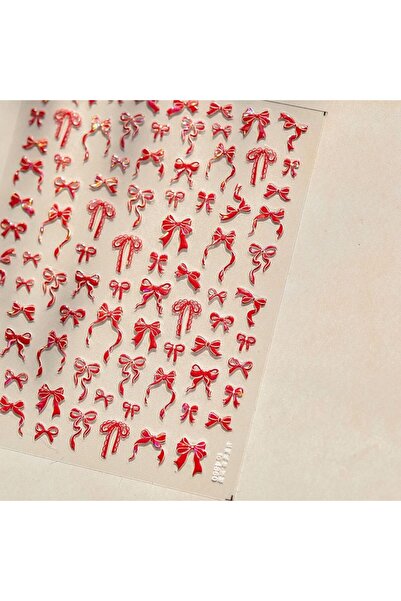 Choice TO4860 ملصقات تزيين الأظافر بتصميم فيونكة صغيرة خماسية الأبعاد، ربطة ف...