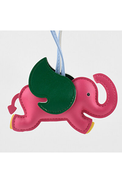 Choice Rose red 16 Colors Flying Wings Elephant Keychains Women PU Leather Ha...