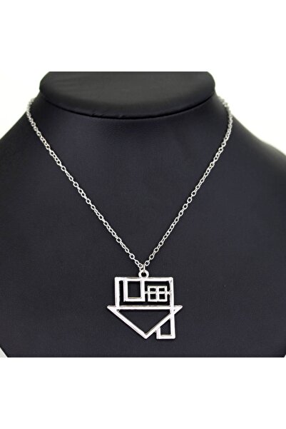 Choice 1 قلادة موسيقى الروك الجديدة الإبداعية العصرية على شكل شعار منزل مجوف ...