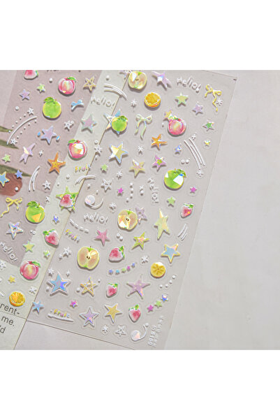 Choice 1 قطعة 5D قذيفة ضوء مسمار ملصق صغير الطازجة الملونة الفاكهة ملصقات الأ...