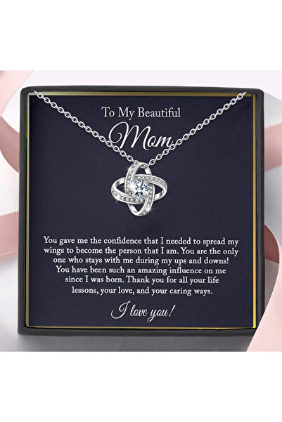 Choice قلادة عقدة اللانهاية الفضية الأنيقة، هدايا عيد ميلاد ومناسبات خاصة للأ...