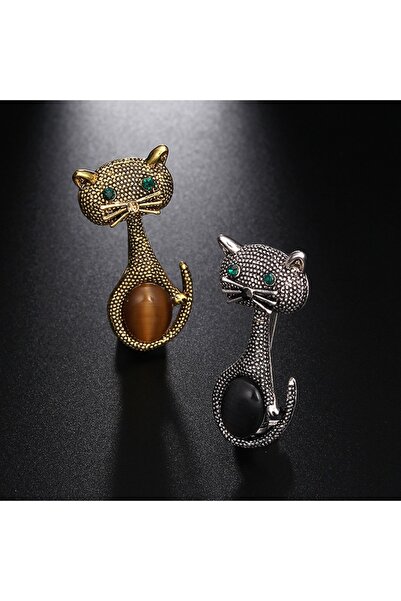 Choice لا يوجد تصميم قديم لقطة ذات عيون خضراء، شارة حيوان عالمية مصنوعة من سب...