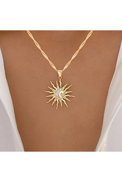 Choice قلادة نسائية كلاسيكية ذهبية اللون مكونة من قطعة واحدة بتصميم فريد من ن...