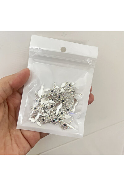 Choice AB-10pcs 10pcs Luxury Bunny Nail Charms 3D Alloy AB/Pearl Jewelry Crys...