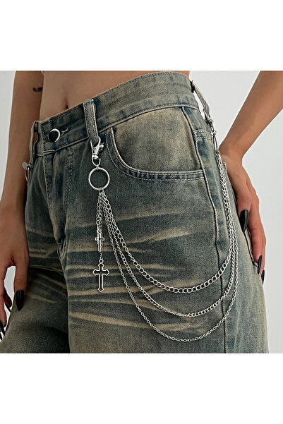 Choice Style 2 Salircon Punk Multilayer Metal Star Pendant Pant Chain Hip Hop...