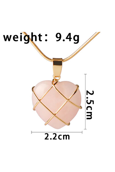 Miniso N1095-قلادة قلعة من الكريستال الأبيض والوردي على شكل قلب أوبال رائع لل...