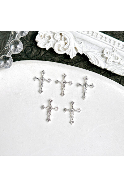 Choice فضي - 02 20 قطعة 20 قطعة متعددة الأنماط الرجعية سبيكة الصليب ديكورات ف...