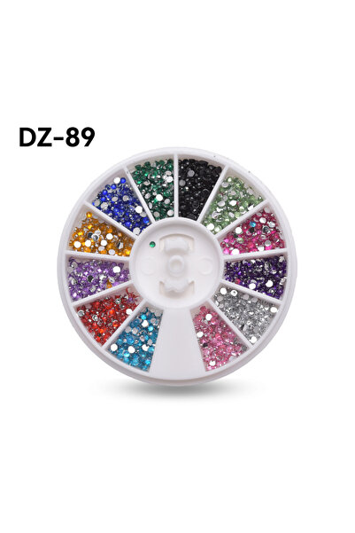 Choice DZ-89 مزيج من 12 لونًا 1.5 مم، 2 مم، 3 مم حجر لامع ثلاثي الأبعاد أحجار...
