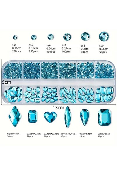 Choice مجموعة أحجار الراين الهلامية AB مقاس 2 مم من 2400 قطعة من أحجار الراين...