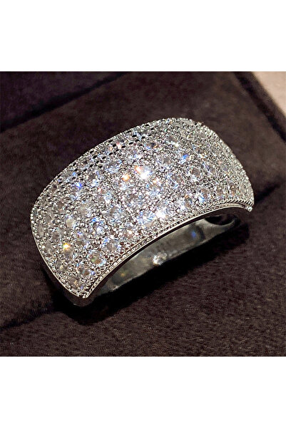 Choice خاتم Huitan Micro Paved 5 Lines CZ للنساء، رقم الموديل 7 F1762، خاتم أ...