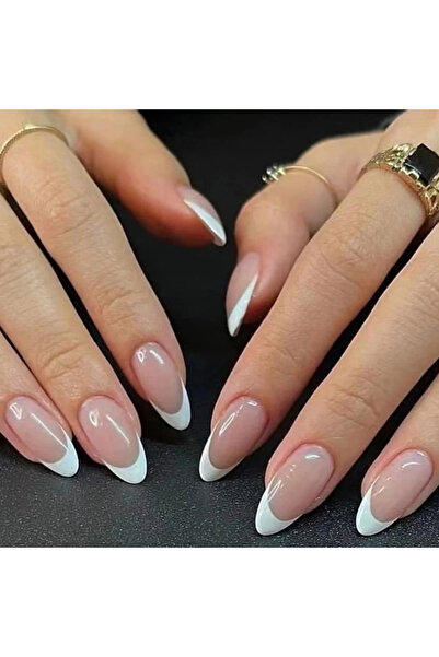 Choice أظافر فرنسية قصيرة بسيطة باللون الوردي، 24 قطعة، مع جيلي واحد ومبرد أظافر واحد