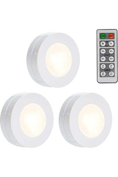 Generic مجموعة من 3 مصابيح LED للتحكم عن بعد باللون الأصفر 6 × 2 سم