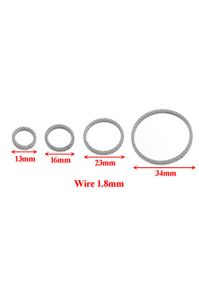 Choice 20 قطعة من أسلاك الأذن الحلزونية المستديرة الملتوية الكبيرة المصنوعة م...