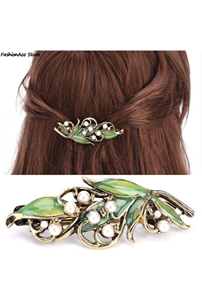 Choice GN Fashion Women Retro Enamel Leaf Barrettes Ancient Bronze Alloy Hair...