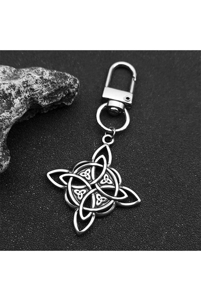 Choice B Gothic Viking Witch Celtic Knot Symbol Key Chain for Women Men Stain...