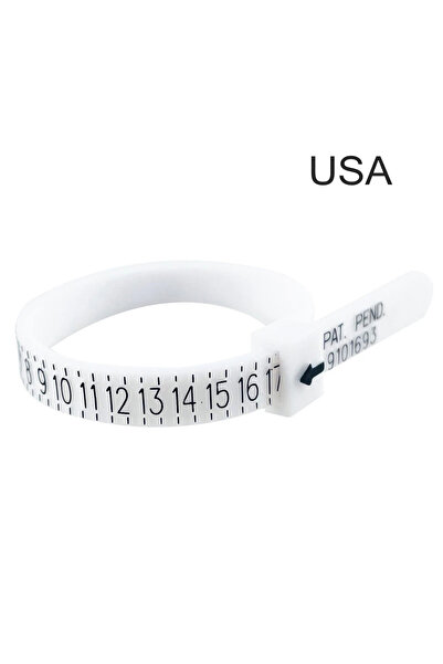 Choice US Sizer White UK/US/EU/HK/JP Ring Sizer Finger Circumference Size Mea...