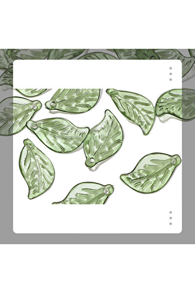 Choice 50 قطعة من خرزات أوراق الشجر الخضراء D GRN لصنع المجوهرات بنفسك - خرز ...