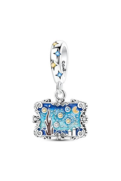 Choice KTC1975 قلادة أصلية من الفضة الإسترلينية عيار 925 بتصميم سماء مرصعة با...