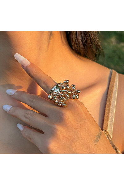 Choice خاتم مفتوح من KunJoe Vintage من الخرز الملون الطبيعي للنساء بتصميم بوه...