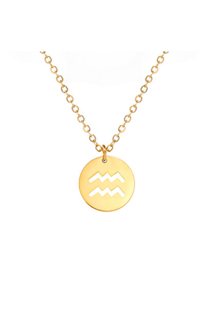 Choice قلادات فضية من الفولاذ المقاوم للصدأ على شكل نجمة برج الدلو بطول 45 سم...