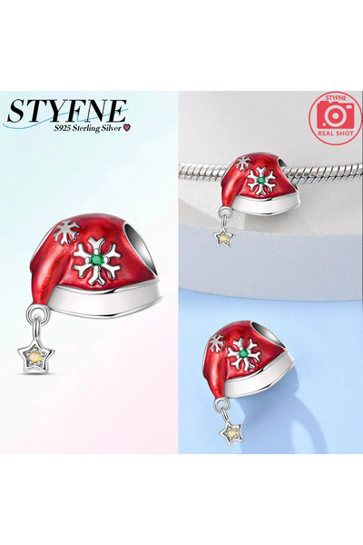 Choice SGC0221 سحر 925 الفضة الاسترليني شجرة عيد الميلاد قبعة الحب الأيل الخر...