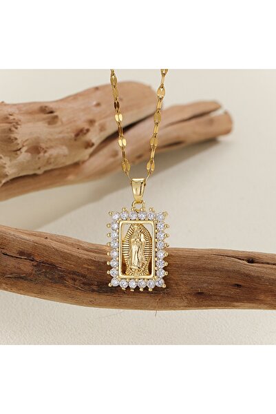 Choice TP-04249-01 قلادة سلسلة سيدة العذراء بتصميم ريترو فاشون للنساء، مرصعة ...