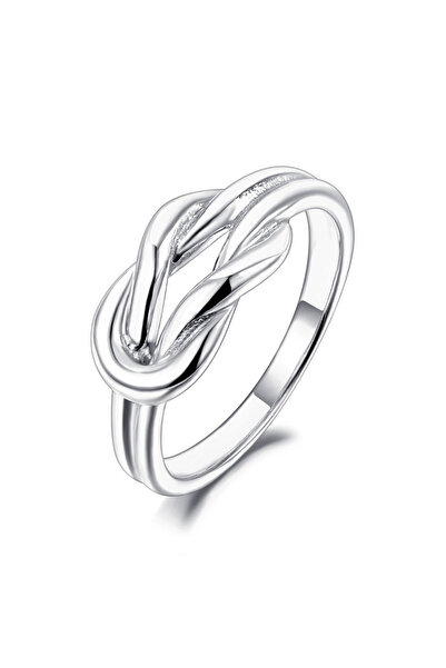 Choice 7 R23021P Lokaer Real 18K Gold Plated Stainless Steel Creative Knot Ri...