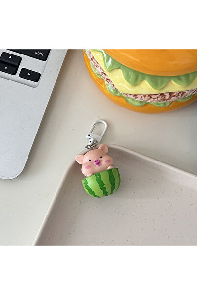 JETTING A2 Cute Funny Three-dimensional Piggy Keychain Kawaii Pig Animal Shap...