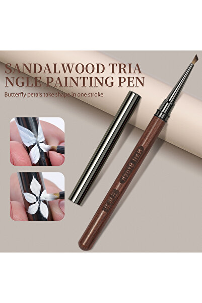 Choice Nail Brush Wood Handle Triangular Petal Nail Brush Acrylic Nail Art Li...