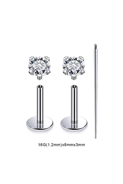 Choice ثقب الأذن المستديرة، ثقب الشفاه، مجوهرات ثقب الشفاه 16 جرام (1.2 مم) ×...