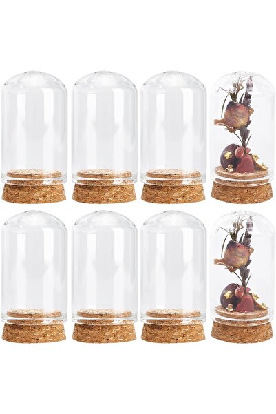 Choice AECH05-14765 12 قطعة غطاء قبة زجاجية صغيرة 30 × 50 مم وعاء زجاجي صغير ...